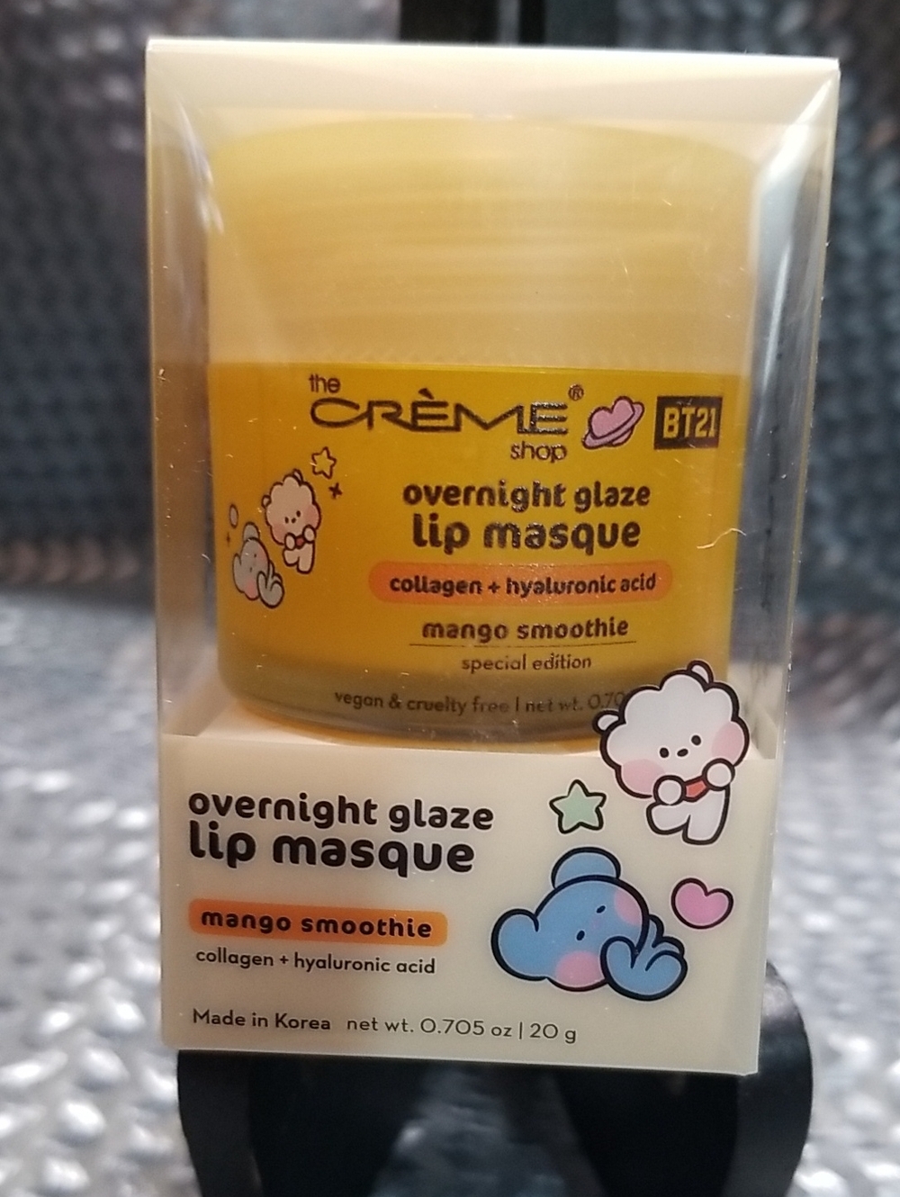 the CRÈME shop BT21 Mango Smoothie Overnight Glaze Lip Masque